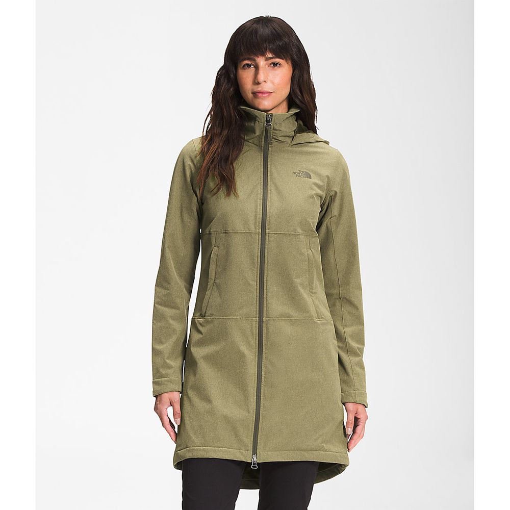 The North Face Parka Womens Australia - The North Face Shelbe Raschel Length With Hood Olive Green (